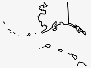 Map Clipart Hawaii - Alaska Clipart Black And White
