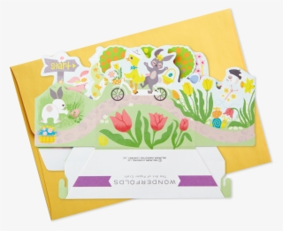 Easter Egg Hunt Pop Up Easter Card - Illustration