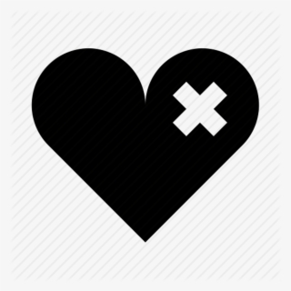 Heart Hurt Bandage Black Dark Sad X Freetoedit - Broken Heart Patche Png