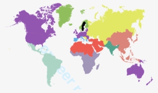 World Map With Depicted Ethnic Categories - Simple High Quality World Map
