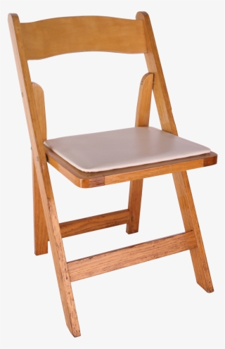 Chair Natural Oak Wood Folding Chair With Padded Seat - Mahogany Folding Chairs