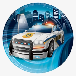Police Party Dessert Plates - Policeman Birthday Plates