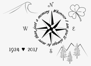 Compass Tattoo Shadow Glider Cantonfolkhero Lewis Soot - Line Art