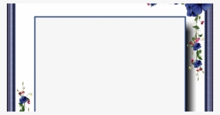 Lugar Encantado Da Neli Moldura Azul Com Flores Again - Molduras De Fotos Azul Png