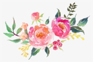 Flower Sticker - Watercolor Flowers Clipart Transparent
