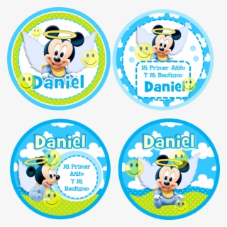 Kit Imprimible Bautismo Mickey Bebe Angelito Con Foto - Baby Disney