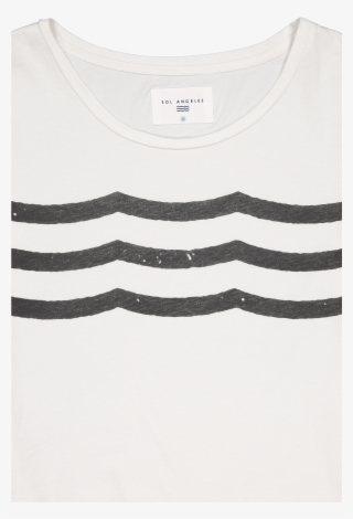 Ss Waves Crewneck T-shirt White - Pattern