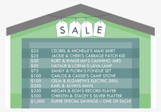 Garage Sale Item List - House