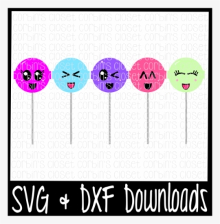 Kawaii Lolipops * Cute Faces * Candy Cutting File - Tic Tac Toe Svg File