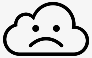 This Png File Is About Icon , Cloud , Sad - Cloud With Sad Face