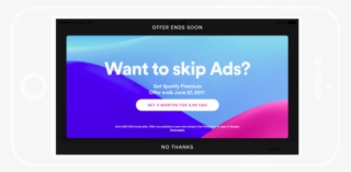 Horizontal Ads With Words Skip Ads Need To Upgrade - Spotify Skip Ad