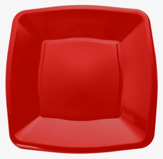 Red Square Disposable Plastic Party Side Plates 7"/18cm - Plate