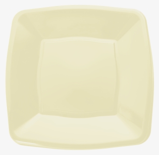 Cream Square Disposable Plastic Party Side Plates 7"/18cm - Plate