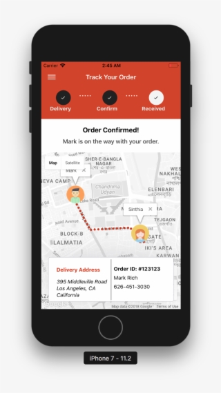Food Ui/app Screen Front View Mockup Food Ui/app Screen - React Native Ios Simulator