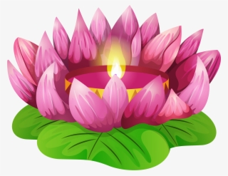 Lotus Candle Transparent Image