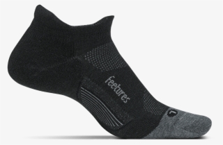 Charcoal - Feetures Merino 10 Cushion No Show Tab Socks