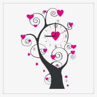 Diy Love Tree Wall Clock Creative Watch Sticker Home - Make A Wall Pasting Clock