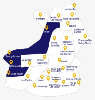 Secteur Rouen Ouest - Map
