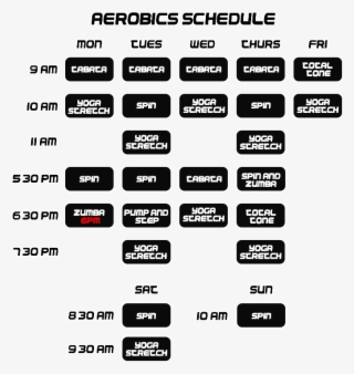 Pro-fit Aerobics Schedule Web - Parallel