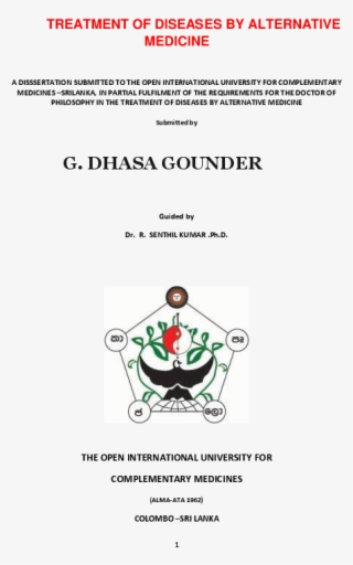 Docx - Open International University For Complementary Medicines