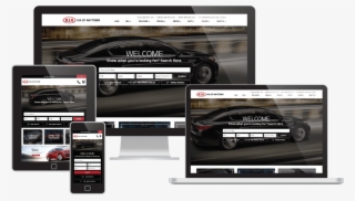 Responsive Websites Displayed On Several Device Screens - Website Car