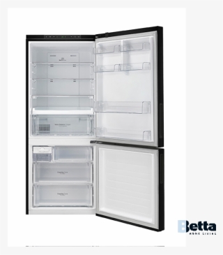 Lg 450l Black Bottom Mount Fridge - Drawer