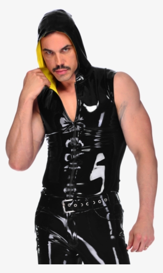 Contrast Hoodie Vest - Latex Clothing