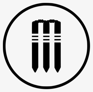 Cricket Stumps Wicket Bails One Day Test Svg Png Icon - Cricket Stump Logo Vector