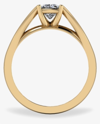 18kt Yellow Gold Catherdal Solitaire - Engagement Ring