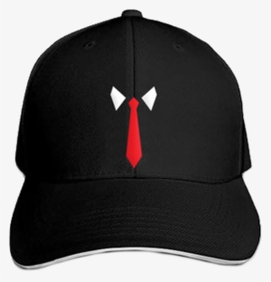 Caps Black Red Tie - Baseball Cap