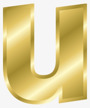 Golden Clipart Alphabet - Gold Letter U Png