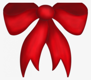 Christmas Bow Tie Png Transparent Library - Red Christmas Bow