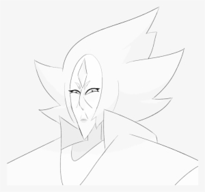 White Diamond Bust By - Line Art