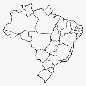 File States Blank Png - Blank Map Of Brazil States