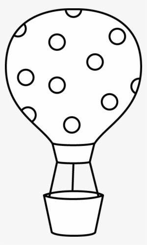 Black And White Polka Dot Hot Air Balloon - Balloon