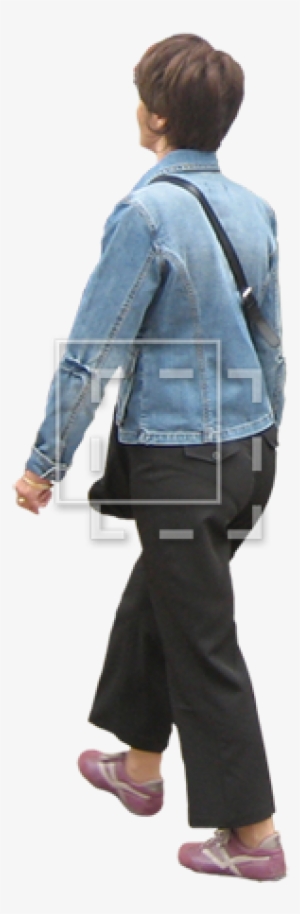 Woman With Purse Walking Away - Walking Up Stairs Png