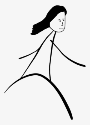 Woman Walking Away - Illustration