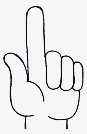 Rock Number One - 1 Finger Clipart