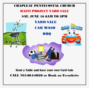 Chapleau Pentecostal Church Haiti Project Yard Sale