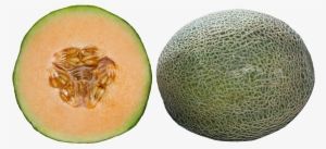 Whole And Half Cantaloupe Png Image - Whole Cantaloupe