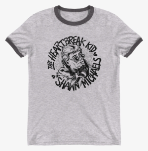 Shawn Michaels "heartbreak Kid Sketch" Unisex Ringer - True Love Is Seen In The Eyes