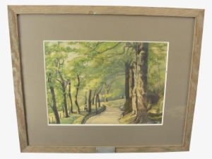 Watercolor Landscape Painting By Stephen Adam, - Picture Frame