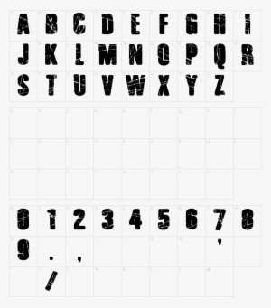 Font Characters - Danger Zone Font