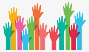 Png Black And White Download Royalty Free Clip Art - Hands Raised Clip Art