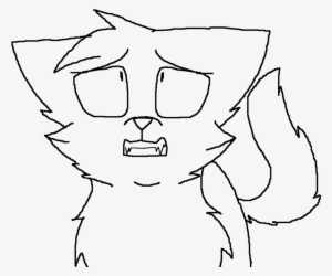 Scared Cat Lineart By Lazertheepicwolf On Deviantart - Wolf And Cat Drawing