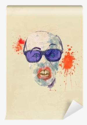 Scary Face Wall Mural • Pixers® • We Live To Change - Drawing