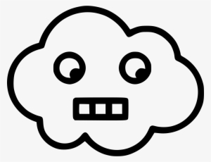 Cloud Scared Shocked Comments - Happy Cloud Png Icon