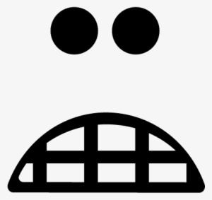 Scared Emoticon Square Face Vector - Scared Face Png