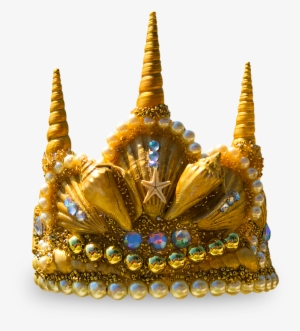 Gold Princess Seashell Crown - Gold