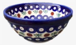 Cranberry Polish Pottery Cereal Bowl - Polish Pottery Cereal Bowl
